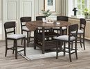 Crown Mark Furniture Oakly Counter Height Table in Brown
