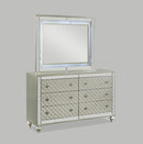 Crown Mark Furniture Cristian Dresser Mirror in Beige