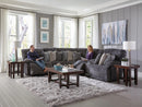 Catnapper Furniture Burbank Power Lay Flat Left Side Facing Recliner in Smoke