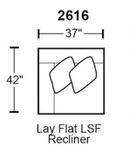 Catnapper McPherson Lay Flat LSF Recliner in Buff 2616