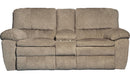 Catnapper Reyes Lay Flat Reclining Console Loveseat w/Storage & Cupholders in Portabella 2409