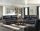 Catnapper Wembley Power Headrest Lay Flat Reclining Console Loveseat in Chocolate