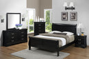 Crown Mark Furniture Louis Philip Nightstand in Black