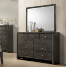 Crown Mark Furniture Evan Mirror in Grey