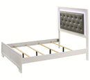 Crown Mark Furniture Lyssa Queen Upholstered Bed in White B4310-Q