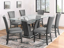 Crown Mark Furniture Camelia Side Chair in Gray (Set of 2)