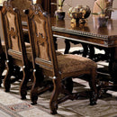 Crown Mark Neo Renaissance Dining Side Chair in Warm Brown (Set of 2)