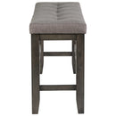 Crown Mark Bardstown Counter Height Bench in Gray