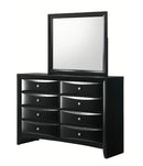Crown Mark Furniture Fallon Dresser Mirror in Black