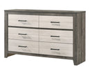 Crown Mark Furniture Rhett 6 Drawer Dresser in Gray image