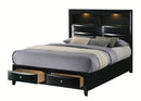 Crown Mark Furniture Fallon Queen Platform Bed with Storage in Black B4288-Q image