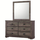 Crown Mark Furniture Coralee Dresser Mirror in Gray