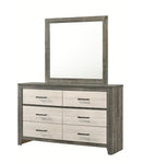 Crown Mark Furniture Rhett Dresser Mirror in Gray