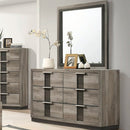 Crown Mark Furniture Rangley 6 Drawer Dresser in Brown