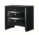 Crown Mark Furniture Fallon 3 Drawer Nightstand in Black image