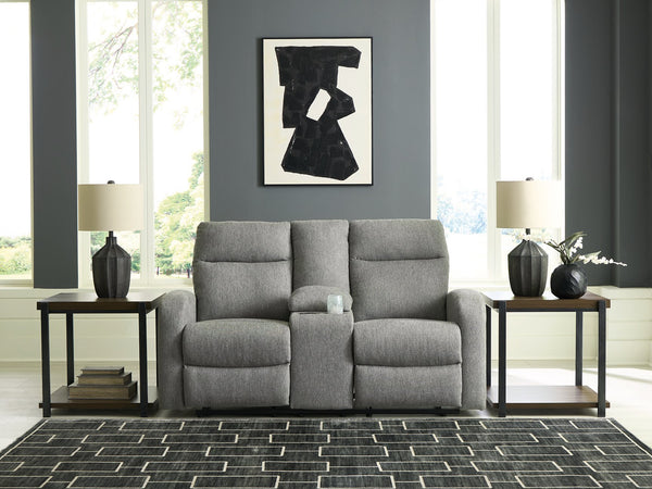 Gauntlet Reclining Loveseat with Console