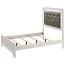 Crown Mark Furniture Lyssa Full Upholstered Bed in White B4310-F