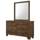 Crown Mark Millie Dresser in Brown Cherry