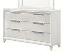 Crown Mark Furniture Cressida 6 Drawer Dresser in White image