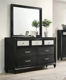 Crown Mark Furniture Lila Dresser Mirror in Black