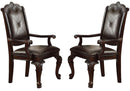 Crown Mark Kiera Dining Arm Chair in Warm Brown (Set of 2) image