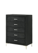 Crown Mark Furniture Lucinda 5 Drawer Chest in Black image
