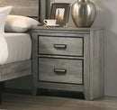 Crown Mark Furniture Carter 2 Drawer Nightstand in Gray image