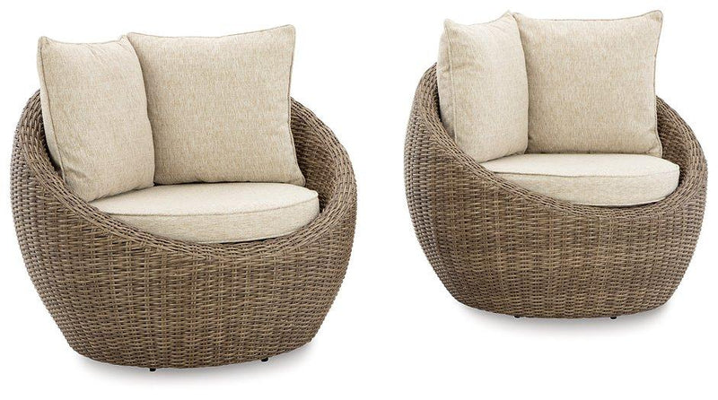 Danson Swivel Lounge with Cushion (Set of 2)