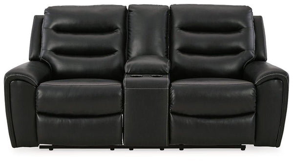 Warlin Power Reclining Loveseat with Console image