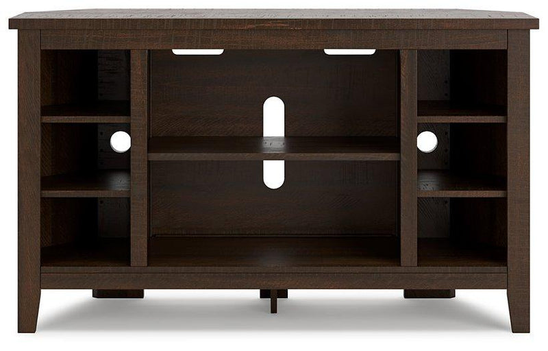 Camiburg Corner TV Stand with Electric Fireplace