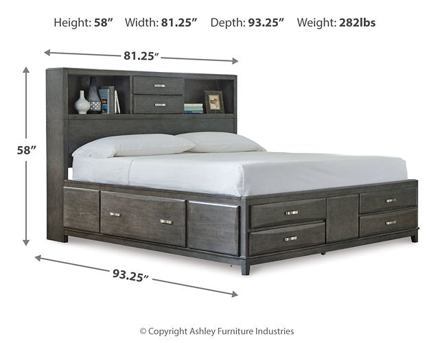 Caitbrook Storage Bed with 8 Drawers