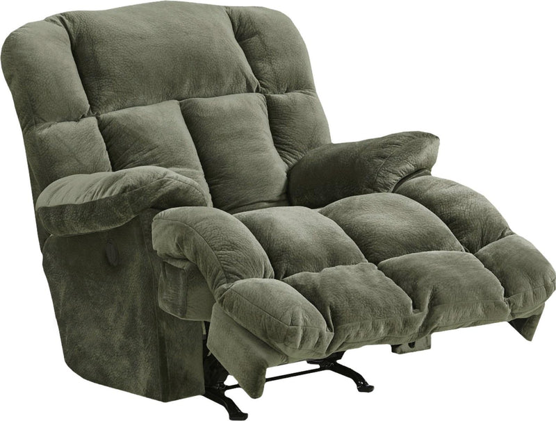 Catnapper Cloud 12 Power Chaise Lay Flat Recliner in Sage