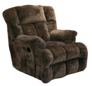 Catnapper Cloud 12 Power Chaise Lay Flat Recliner in Chocolate