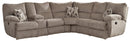 Catnapper Elliott 2pc Power Lay Flat Reclining Sectional in Pewter