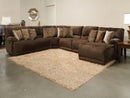 Catnapper Furniture Burbank Power Lay Flat Left Side Facing Recliner in Chocolate