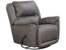Catnapper Furniture Cole Chaise Swivel Glider Recliner in Charcoal