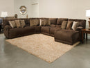 Catnapper Furniture Lay Flat Right Side Facing Recliner in Chocolate