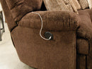 Catnapper Furniture Burbank Power Lay Flat Left Side Facing Recliner in Chocolate