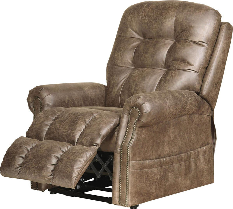Catnapper Furniture Ramsey Power Lift Lay Flat Recliner w/ Heat Massage in Silt