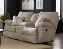Catnapper Furniture Sadler Lay Flat Reclining Console Loveseat in Jute