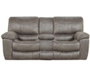 Catnapper Furniture Trent Power Reclining Console Loveseat w/ Storage & Cupholders in Charcoal