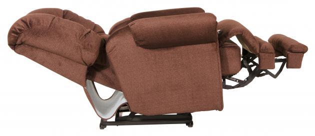 Catnapper Malone Lay Flat Recliner with Extended Ottoman in Merlot