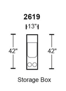 Catnapper McPherson Console Storage Box w/Power in Buff 2619