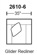 Catnapper McPherson Glider Recliner in Buff 2610-6