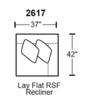 Catnapper McPherson Lay Flat RSF Recliner in Buff 2617