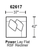 Catnapper McPherson Power Lay Flat RSF Recliner in Buff 62617