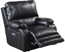 Catnapper Thornton Power Headrest/Power Lay Flat Recliner in Black