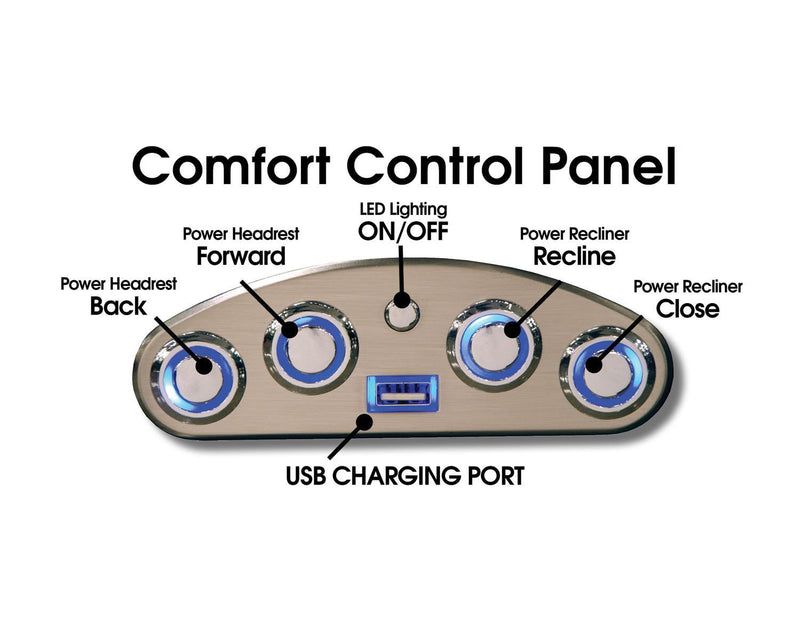 Catnapper Thornton Power Headrest/Power Lay Flat Recliner in Java