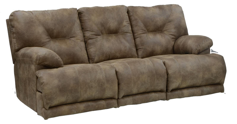 Catnapper Voyager Power Lay Flat Reclining Sofa in Brandy