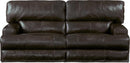 Catnapper Wembley Power Headrest Lay Flat Reclining Sofa in Chocolate